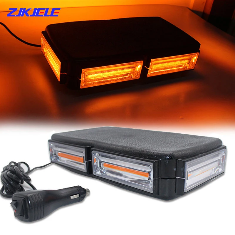 DC 12V-24V Magnetic Short Row Roof Police Flasher Traffic Security Warning Light Ambulance Emergency Strobe Ceiling Alarm Lamp