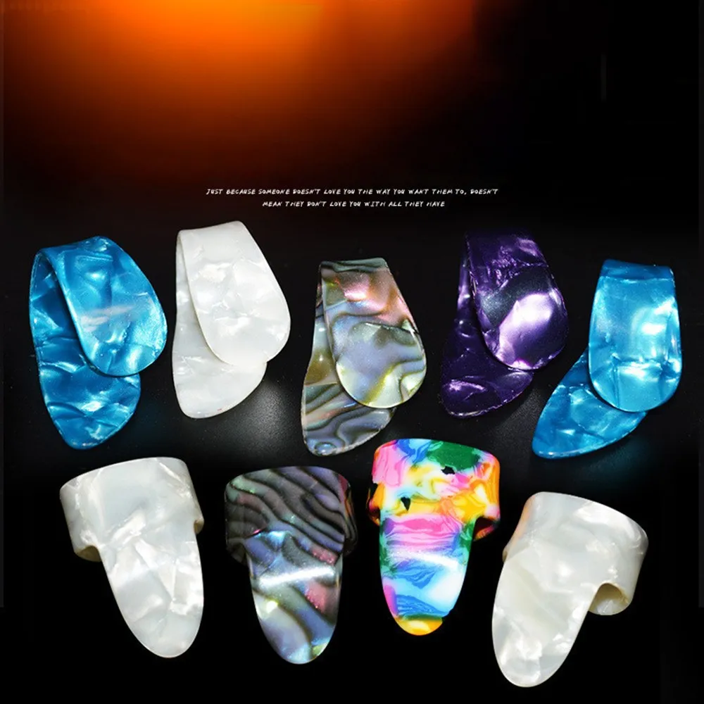 

Thumb Finger Guitar Pick Plectrums Celluloid For Acoustic Electric Guitars Bassories Guitar Pick Plectrum Mediator Gauge