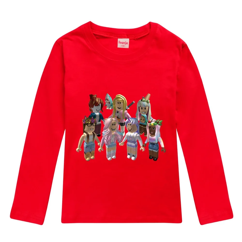 Новые толстовки ROBLOXing для мальчиков осенняя футболка с длинным рукавом верхняя