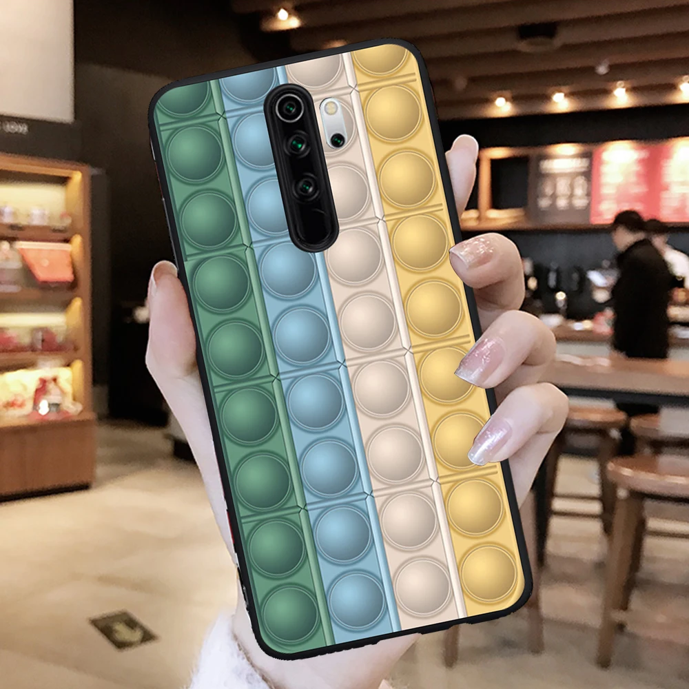 

2021 Bubble Fidget Reliver Stress Antistress for Xiaomi Mi 9T Redmi Note 5 6 7 8 8T 9 9S 10 10Pro K20 K30 9T Pro Phone Case etui