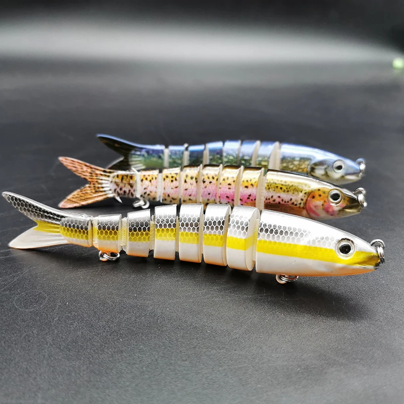 

Lifelike Swimbait Multi Jointed Fishing Lure 135mm/19g Artificial 8 sections Hard Crank Bait 6# Hooks Wobblers Sea Fishing Bait