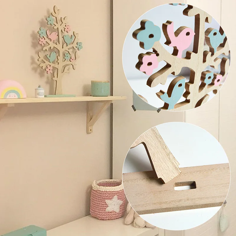 Деревянное дерево в форме украшение для стола ювелирные изделия Витрина