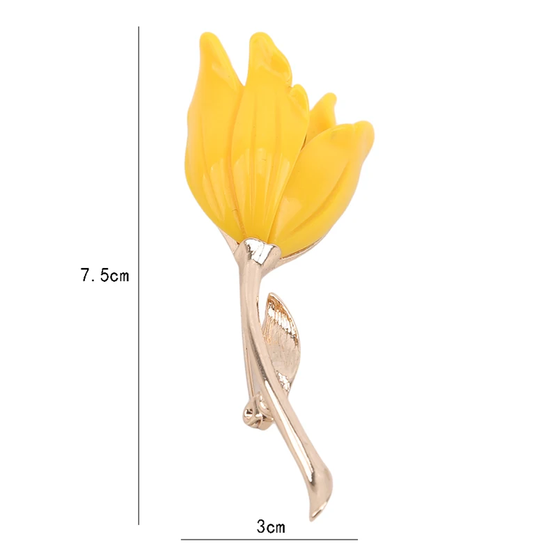 Красивые эмалевые броши в форме цветка для женщин позолоченные и серебряные