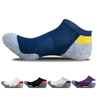men 2021 spring new arrival high quality cotton terry cushion sports socks fashion no show ankle athletic moisture wicking sox