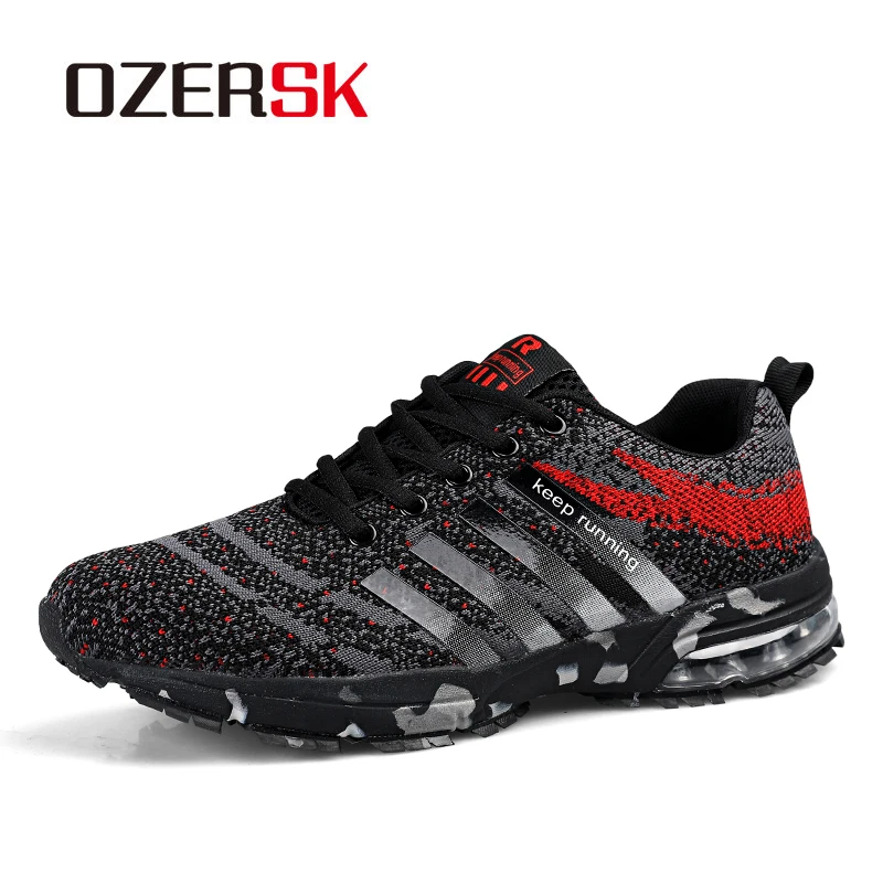 OZERSK/; Лидер продаж; Мужская Роскошная Брендовая обувь Flyknit; Модная Повседневная Удобная дышащая обувь; прогулочная обувь на шнуровке