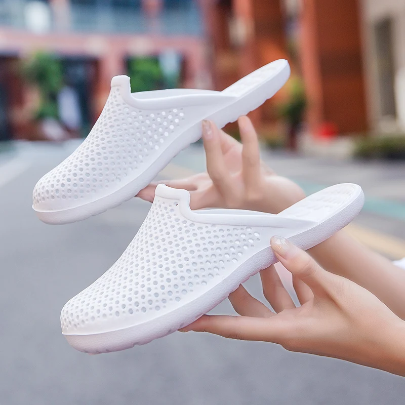 Летние пляжные сандалии сабо с кроком Легкие без застежки для сада Женская