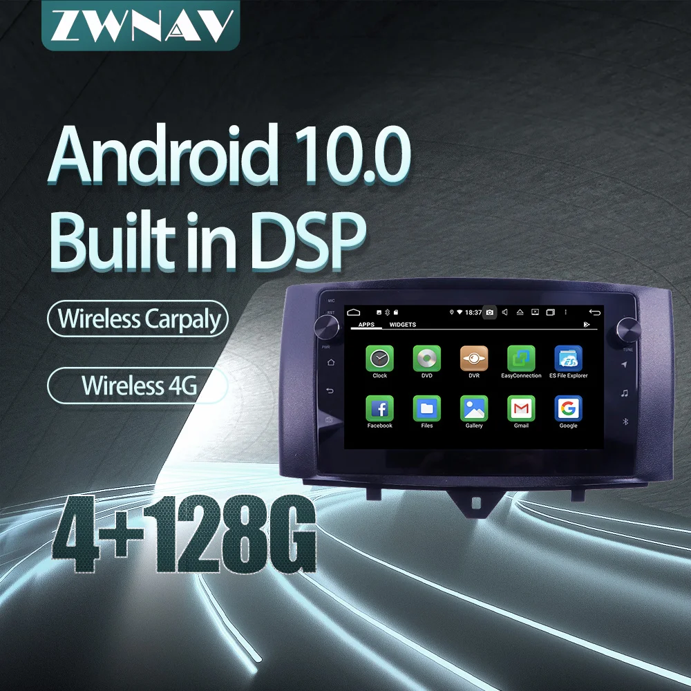 

For Benz Smart 2011-2015 Car radio player Android 10 PX6 64GB GPS Navigation Multimedia Player Radio