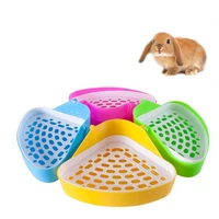 practical pet cat rabbit pee toilet small animals hamster guinea pig litter tray corner pet training tray free shippingd20