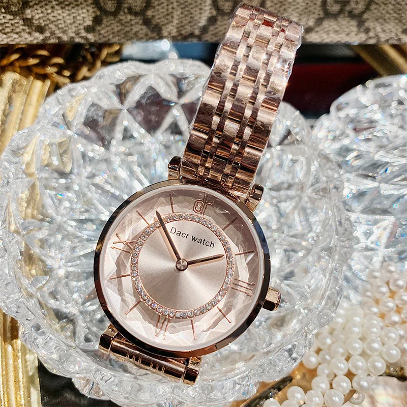 

Luxury Diamond Quartz Women Watches Crystal Simple Wristwatch Women Steel Waterproof Watch Woman Elegant Female Clock For Ladies