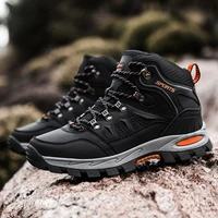 men hiking shoes mid top waterproof outdoor sneaker men leather trekking boots trail camping climbing hunting sneakers
