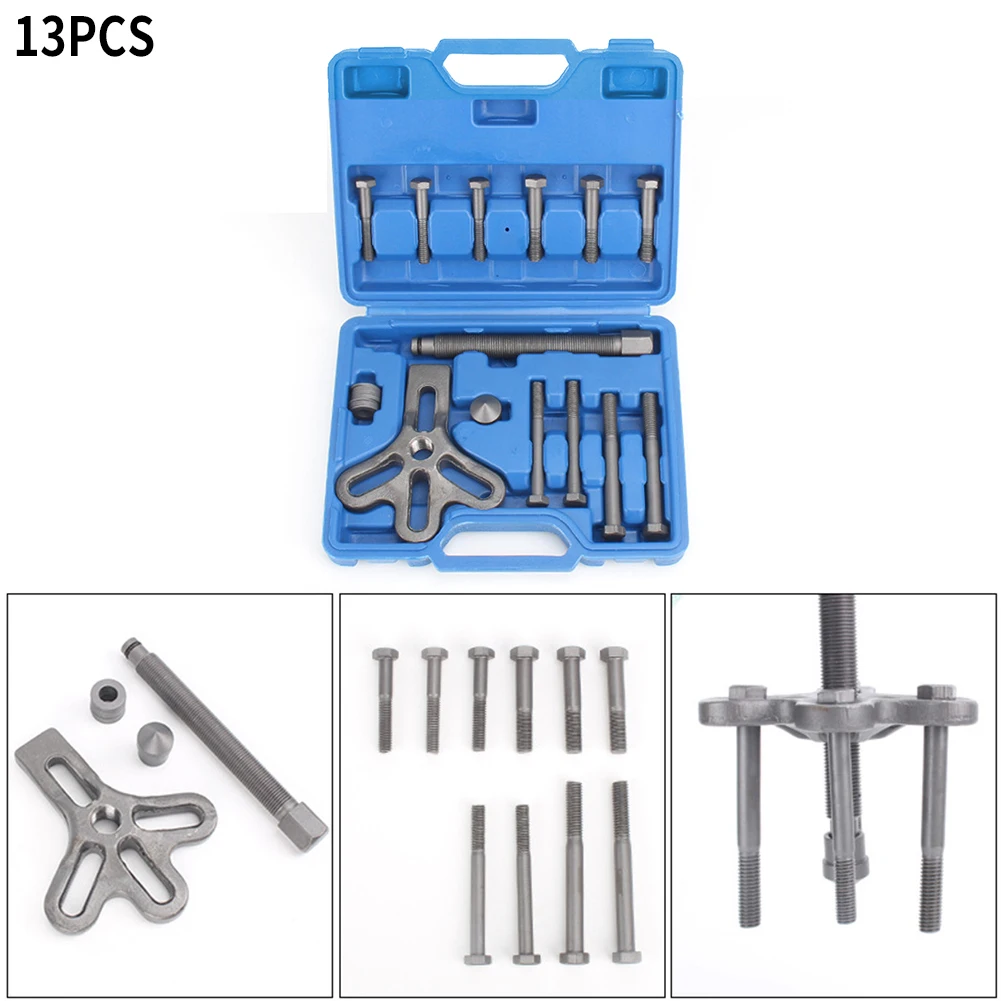 

13pcs Portable Hand Tools Crank Shaft Repair Durable Car Gear Steering Wheel Puller Set Bolt Carbon Steel Remover Balancer