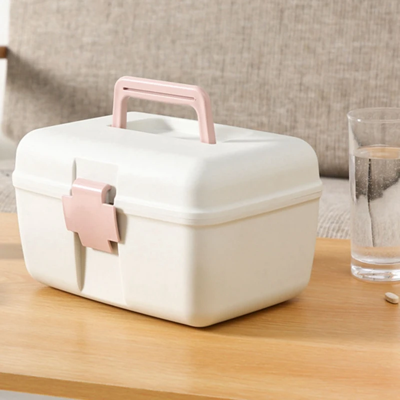 Домашний Органайзер портативного хранения коробка аптечка пластиковый