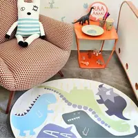 INS Dinosaur-shaped Home Mat Children's Room Decoration Floor Mat Round Carpet Baby Play Mat Tent Mat