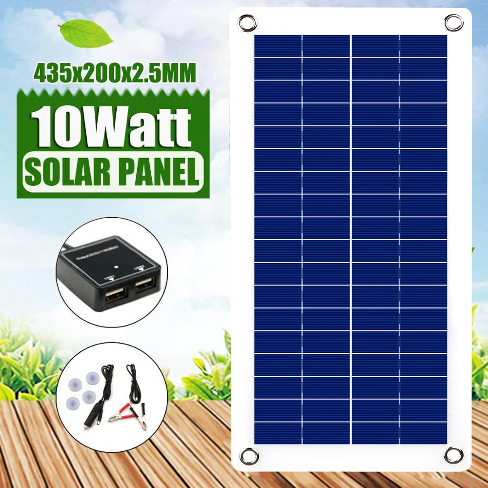 Гибкая солнечная панель с зарядным устройством для автомобильного аккумулятора