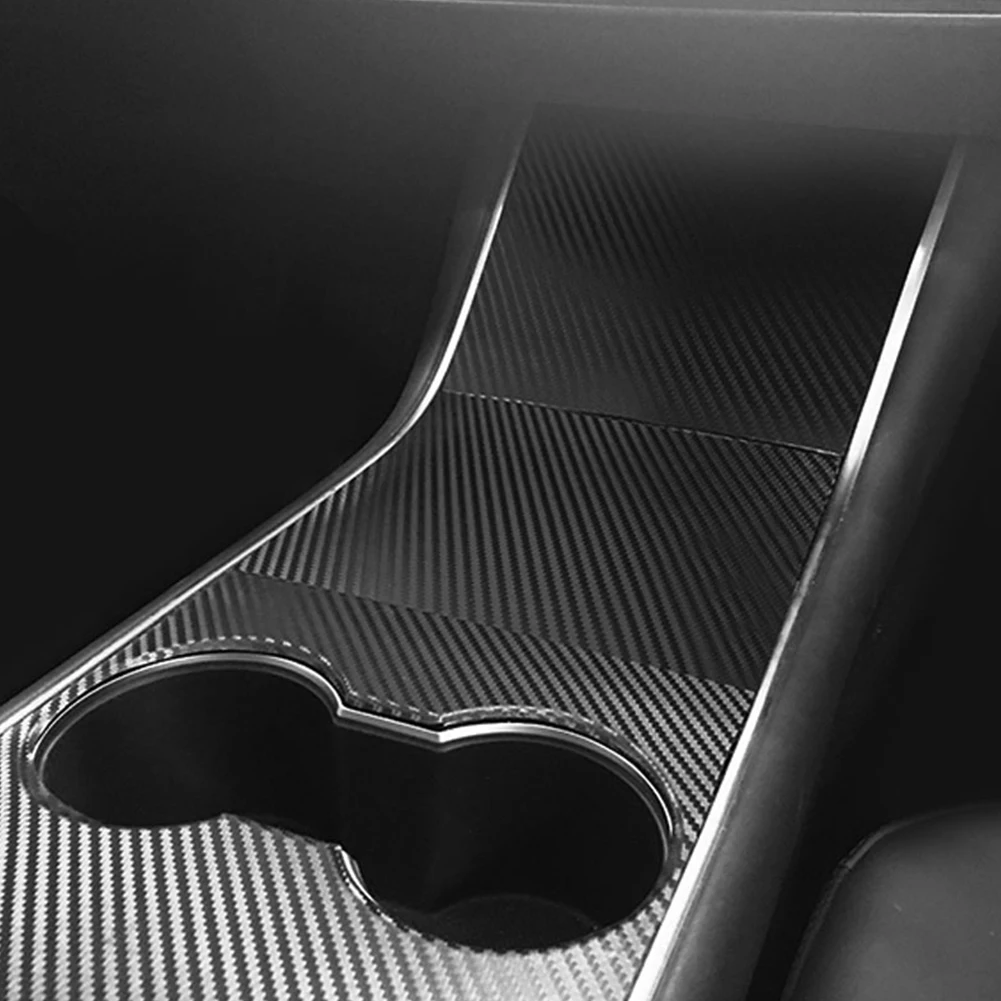 Автомобильный декор легкая центральная консоль наклейка из углеродного волокна