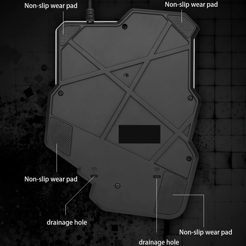 

Pro Single Hand Glowing RGB Backlit USB Gaming Keyboard Mouse for PC Laptop