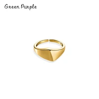 green purple real s925 sterling silver simple glossy adjustable rings for women fine party jewelry accessories 2021 new gifts
