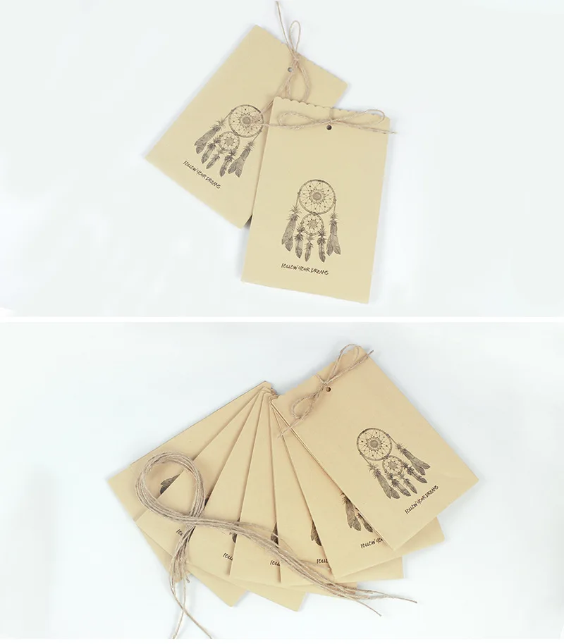 5 шт крафт бумажные пакеты подарочные Monternet Ловец снов бумажный подарочный пакет
