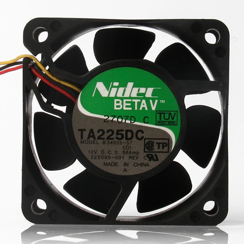 

Original B34605-57 6025 12V 0.58A 6CM 60x60x25mm Double Ball High Air Volume Chassis Thermal Paste Gamer Cabinet Cooling Fan