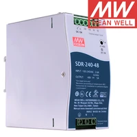 original mean well sdr 240 48 meanwell dc 48v 5a 240w single output industrial din rail with pfc function power supply