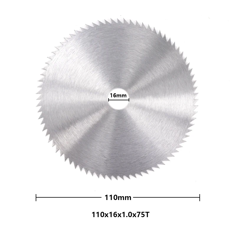 110x16x1.0x75T XCAN 1 шт. 100/110/125/150/180 мм 60/75/80 зубы Марганец Сталь пильный диск для Мощность инструмент Аксессуары режущий диск для дерева - Цвет: 110x16x1.0x75T