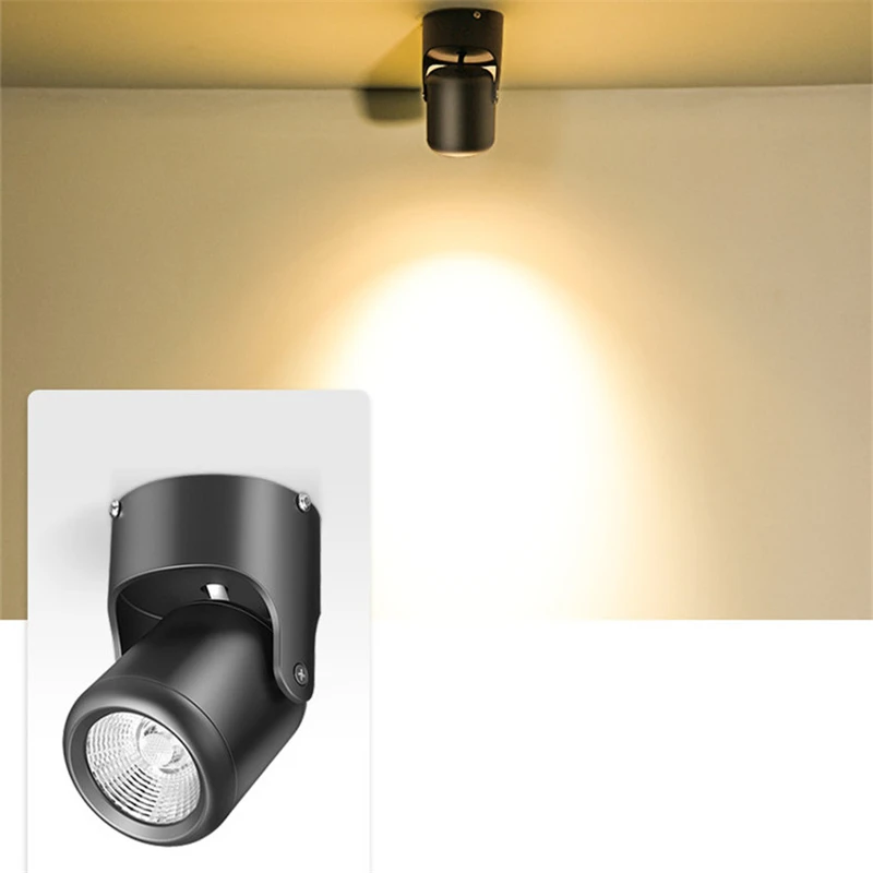 

LED COB Surface Mounted Downlight 360 Angle Adjustable 20W/15W/10W/7W Ceiling Spot Light AC110/220/230V Home Lighting