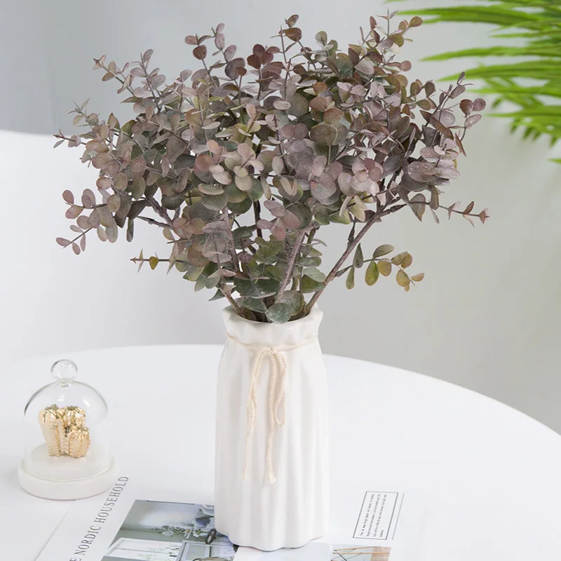 40 см искусственные листья эвкалипта растения зеленые имитация домашнего декора