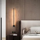 Современная светодиодная настенная лампа, длинный подвесной светильник в простом скандинавском стиле, для гостиной, дивана, фоновый настенный светильник для спальни, прикроватный, напольсветодиодный светодиодный светильник