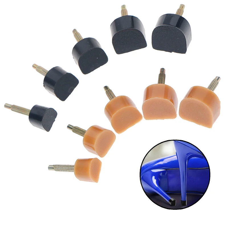 

10pcs Women Shoes High Heel Repair Tips Pins High Heel Tips Taps Dowel Lifts Replacement Heel Stoppers Protect 5pairs
