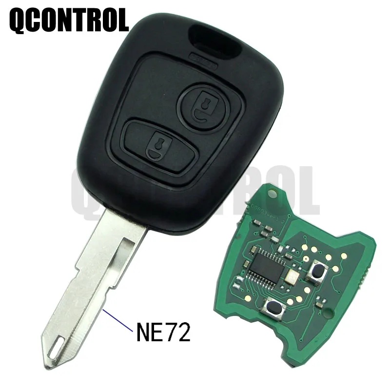 QCONTROL Автомобильный Дистанционный Ключ DIY для PEUGEOT 206 207 Полный ключ NE72 blade|Ключ от