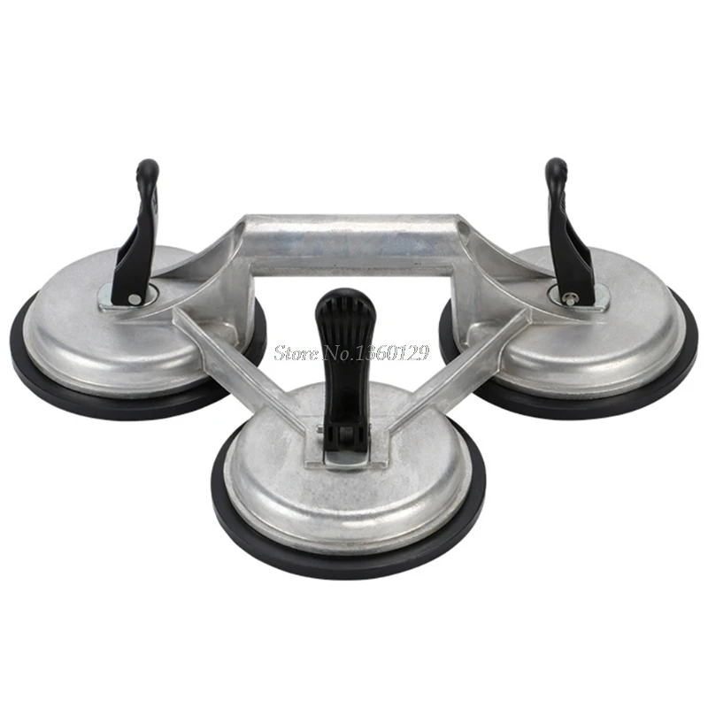 

Heavy Duty Triple Locking Suction Cup Pad, Aluminum 3 Plates Hand Vacuum Lifter For Tiles&Glass&Granite, Level Action Type Drop