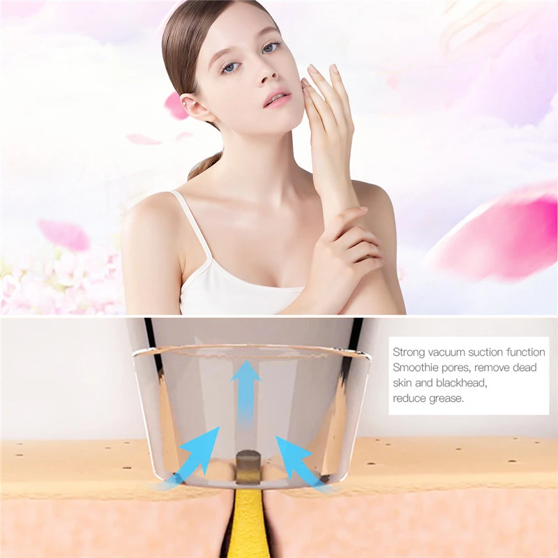 

CkeyiN Vacuum Suction Blackhead Remover Nose Facial Pore Cleaner Spot Acne Black Head Pimple Removal Beauty Face Skin Care Tools