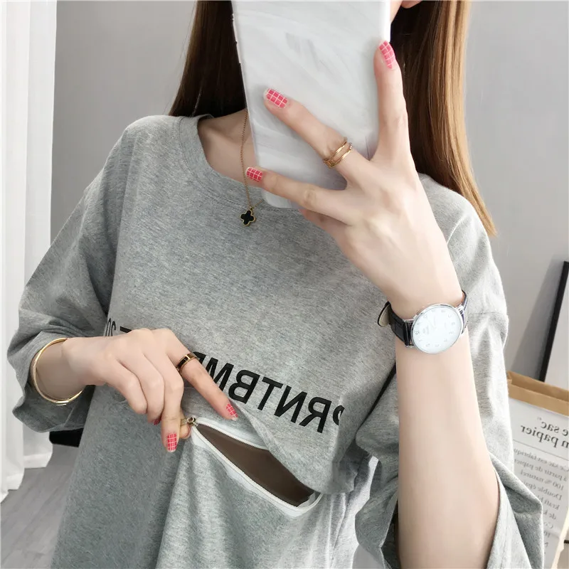 

summer Pregnant Women Go Out Wearing Brief Casual Breastfeeding Dress Big Size Clothes For Nursing Mothers Pregnancy Clothes