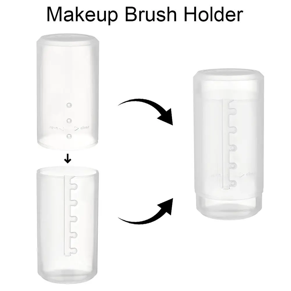 Органайзер для кистей макияжа дорожный пластиковый чехол чашка хранения
