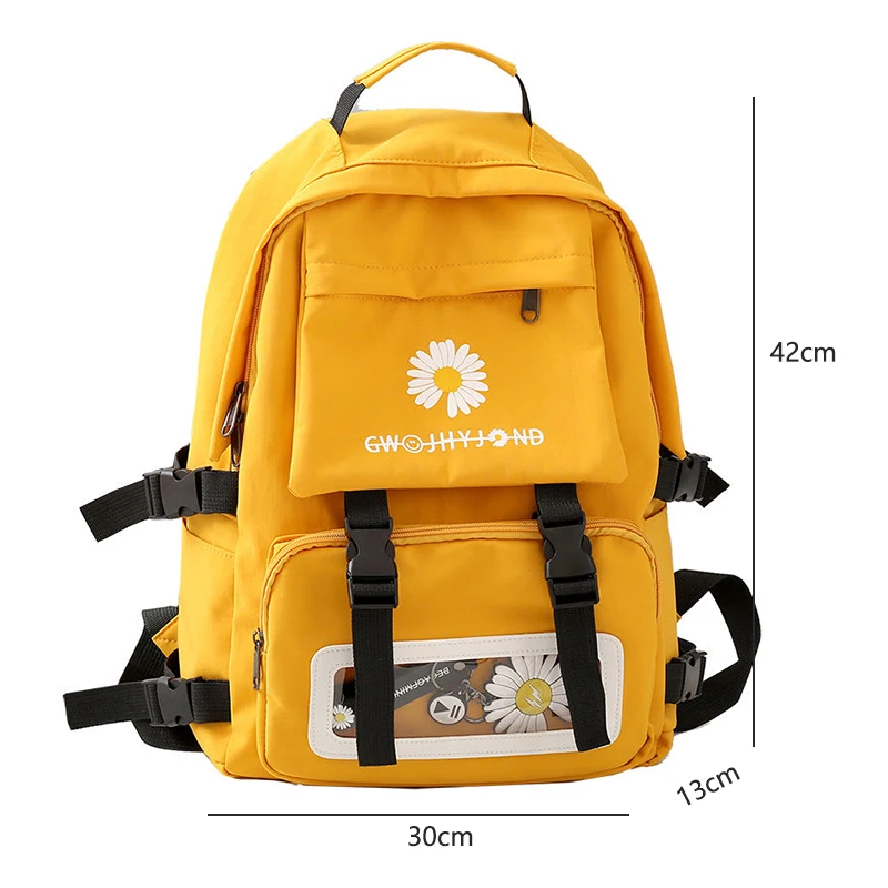 

Tamara Women Backpack for Girls School Bags Teenage Oxford Waterproof School Back Pack Flowers Fashion Bagpack Transparent Pouch