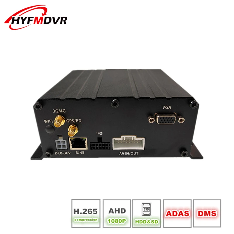 HYFMDVR видео AI 4CH 1080P AHD MDVR 3G 4G GPS ADAS DSM BSD автомобильный Мобильный DVR для грузовика