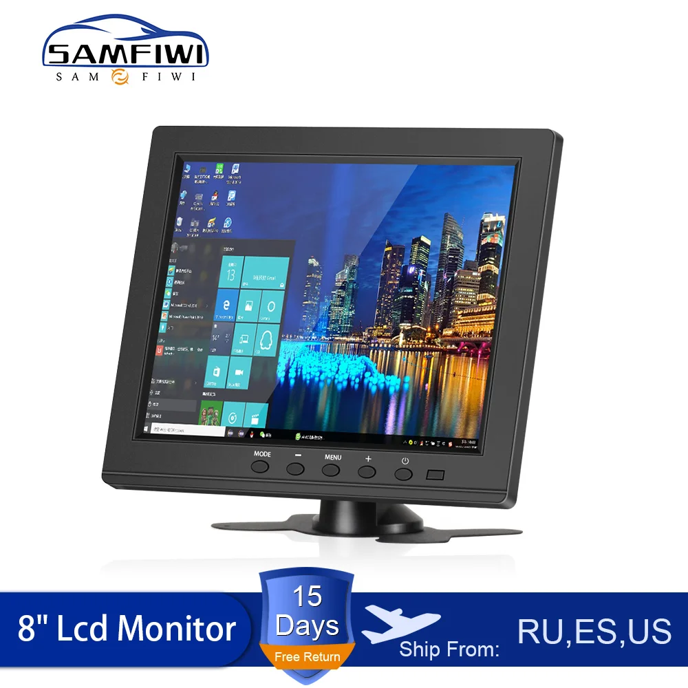 8 дюймовый HD ЖК монитор для подголовника автомобиля HDMI/VGA/AV/USB/SD ТВ и ПК DVD плеер