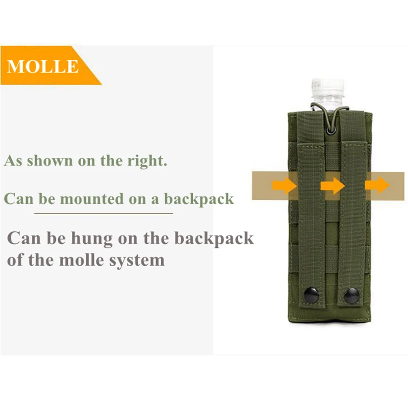 Военная система Molle сумка для бутылки воды 600D нейлоновая тактическая Боевая сумка для чайника походная охотничья сумка для бутылки воды сумка для переноски