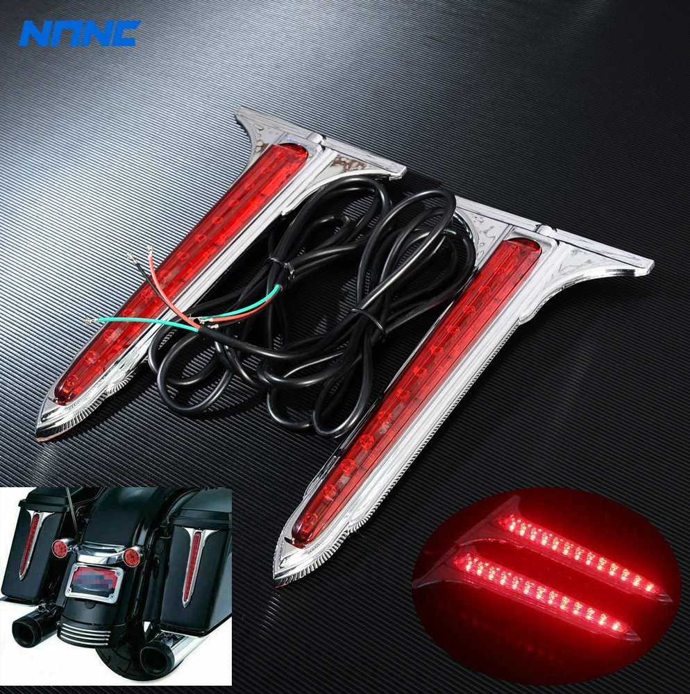 Седельная сумка для мотоцикла с хромированным мотором боковой светодиодный