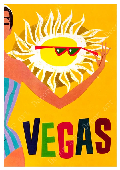 Художественный постер для путешествий в Лас Вегасе парусиновые картины