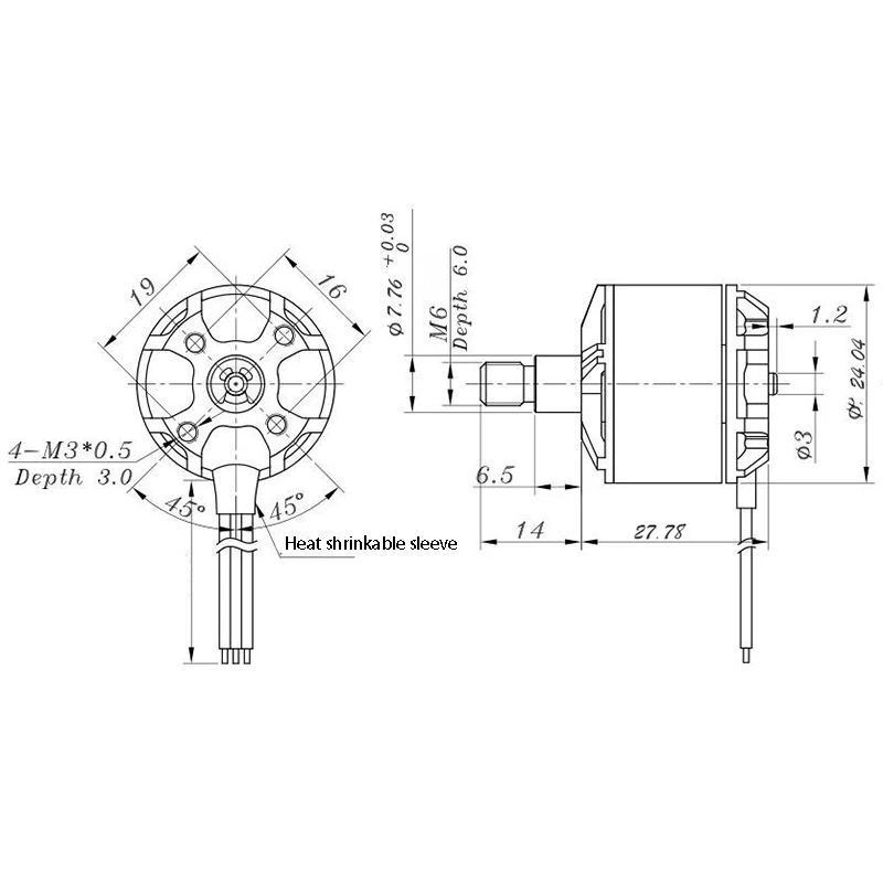 

2212 980KV Brushless RC Motor CW CCW for X525 F330 F450 F550 Quad Multirotor Quadcopter Drone