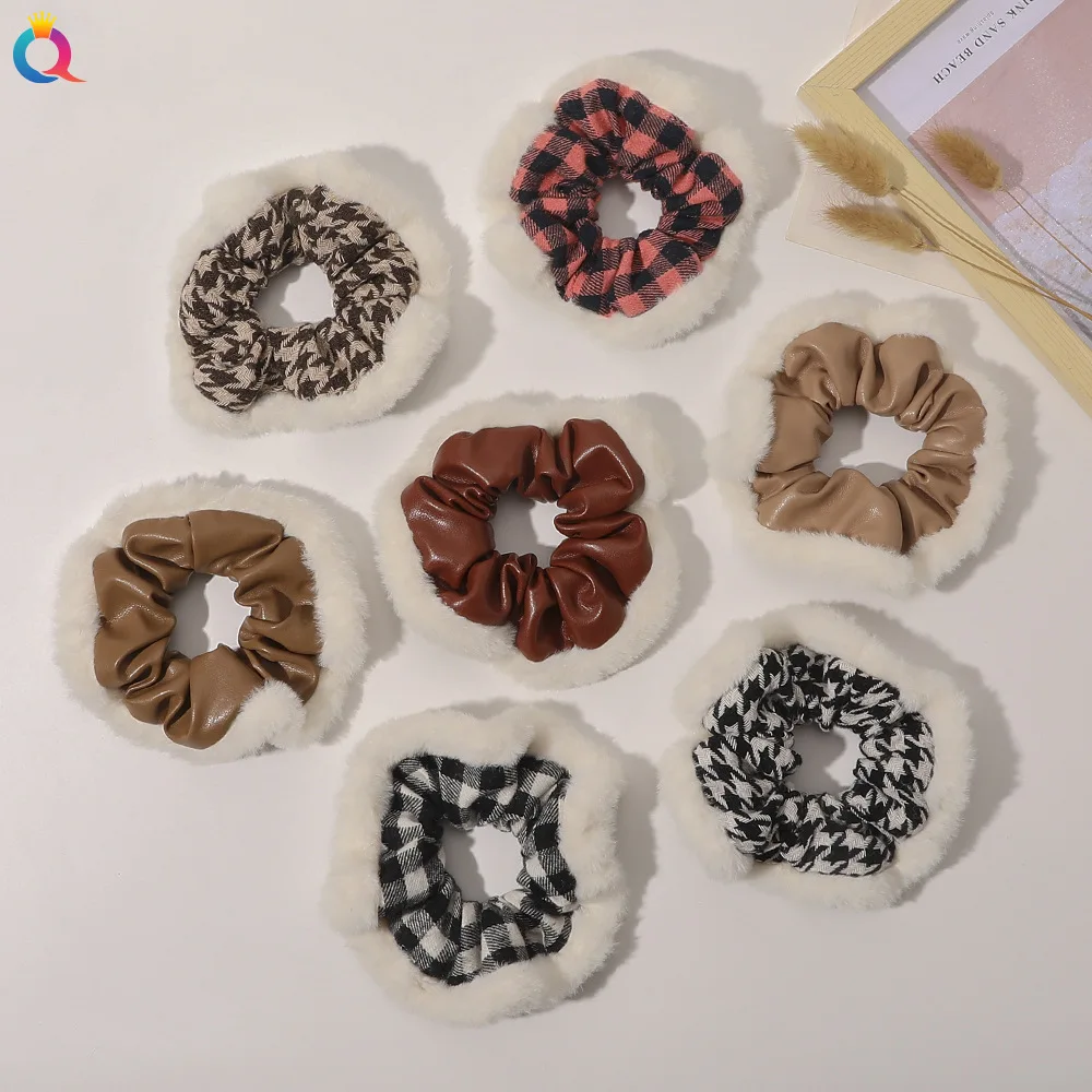 

Winter Plush Hair Scrunchies Large Hair Rope Simple Ponytail Girl Hair Accessoires Hair Band