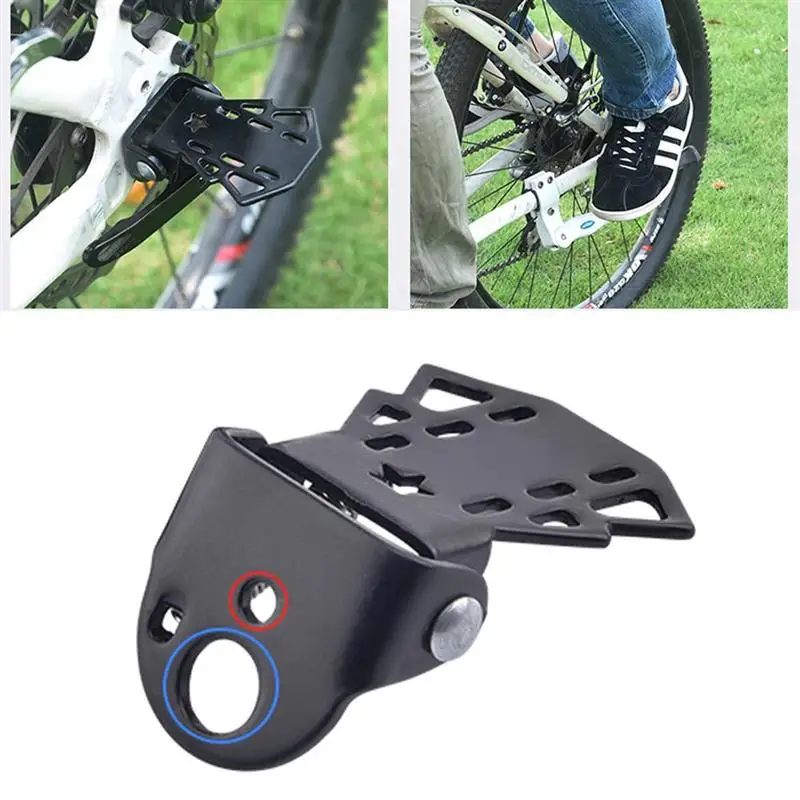 Черные велосипедные зажимные стальные осевые складные подножки для горных