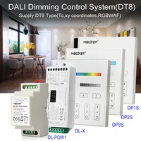 miboxer dali dimming control system dt8 86 dali touch screen 5 in 1 led controller dali bus power supply din rail led lights