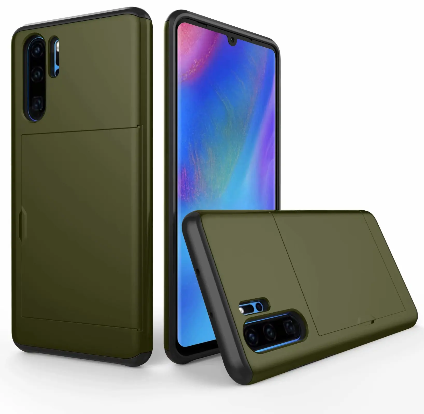 Для huawei P30 pro тонкий гибридный армированный противоударный резиновый чехол-бампер для телефона Бумажник слот для карт держатель задняя крышка для huawei P30 Coque