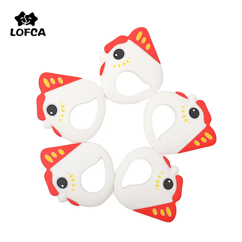 LOFCA-mordedores de silicona para beb&eacute;, cadena de chupete de dibujos animados, sin BPA, Grado Alimenticio, juguetes de dentici&oacute;n para beb&eacute;, DIY-0