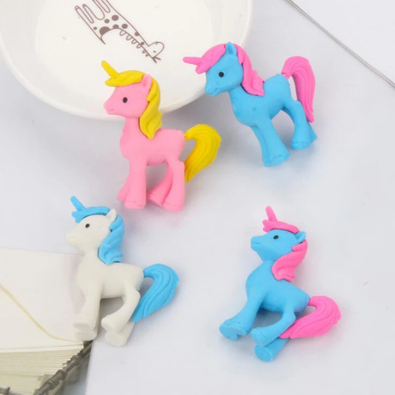 Роман милые пони Единорог ластик мультяшный канцелярские принадлежности Набор