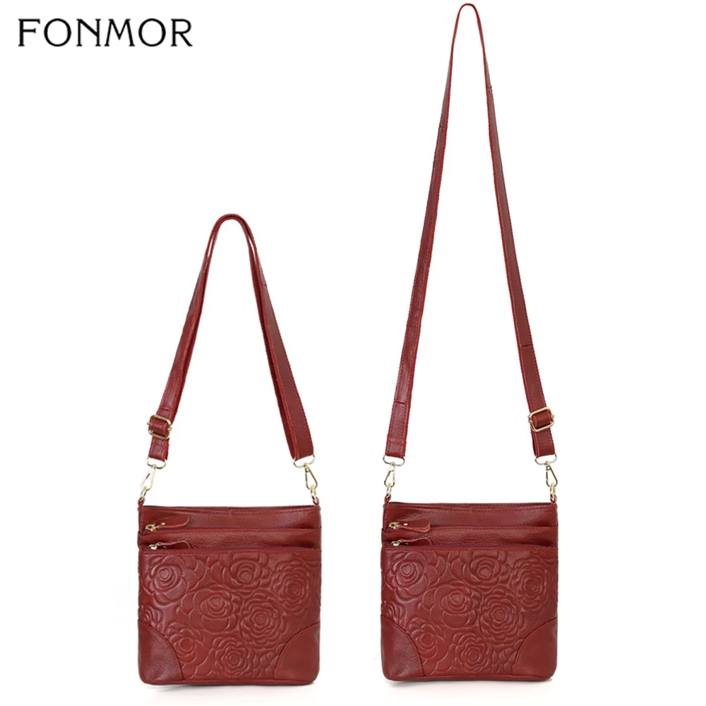 Fonmor модная женская сумка ведро с принтом роз мессенджер из мягкой натуральной