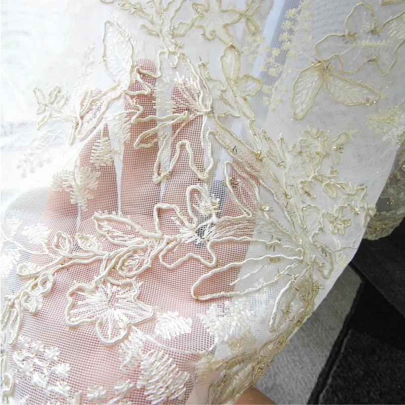 

Romantic Luxury Curtains Window Drapes Tulle For Living Room Exquisite Embroidery Sheer Curtains Wedding Decor M201Y