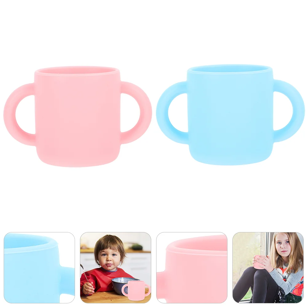 

2Pcs Kids Water Drinking Cup Silicone Training Cup for Toddler and Child